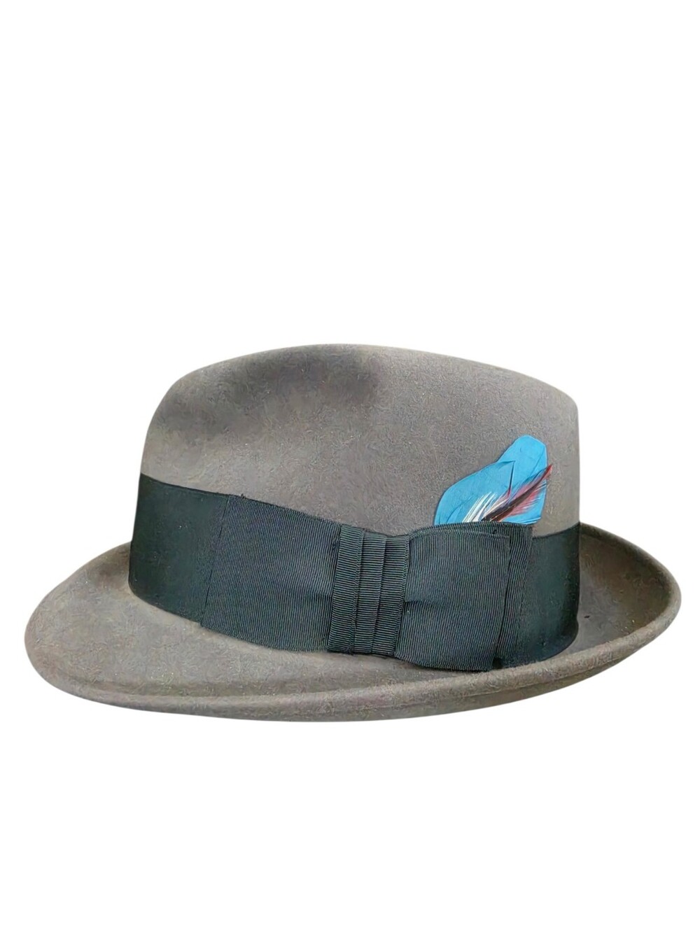 Vintage Dobbs Fifth Avenue Admiralty Saber Fedora Hat Gray Size 7 1/8